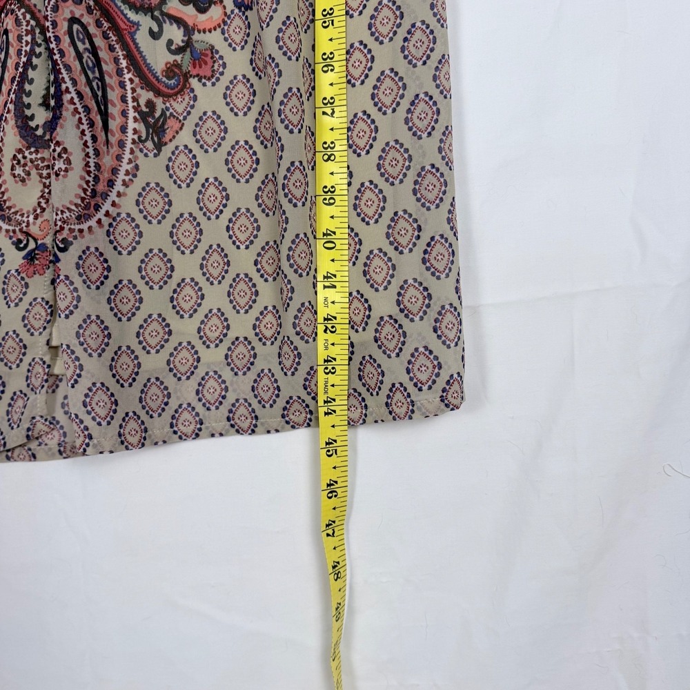 Love Reign Boho Dress Off Shoulder Long Puff Sleeve XS Paisley Hippie Festival - Picture 10 of 10
